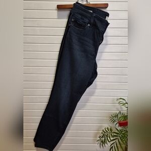 Torrid Bombshell Skinny Jegging Mid Dark Wash Velvet Tuxedo Stripe 20R